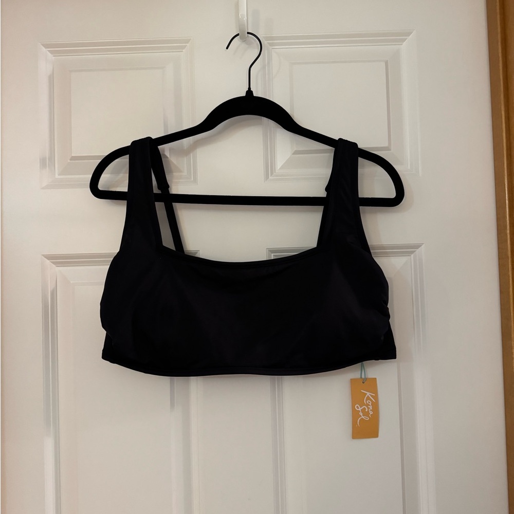 Kona Sol - Black -Swimming Suit Top -Square Neckline